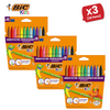 BIC Kids Kid Couleur Felt Medium Blocked Tip Colouring Pens - Pack of 12