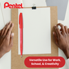 Pentel Sign Pen Red Markers - Smooth Fiber Tip for Writing, Drawing & Sketching