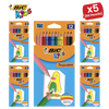 BIC Kids Tropicolors Colouring Pencils, Vibrant Colors - Creative Fun Pack of 12