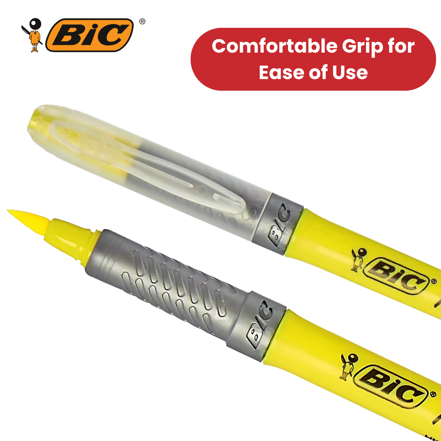 Bic Flex Highlighters Fluorescent Yellow - Pack of 12