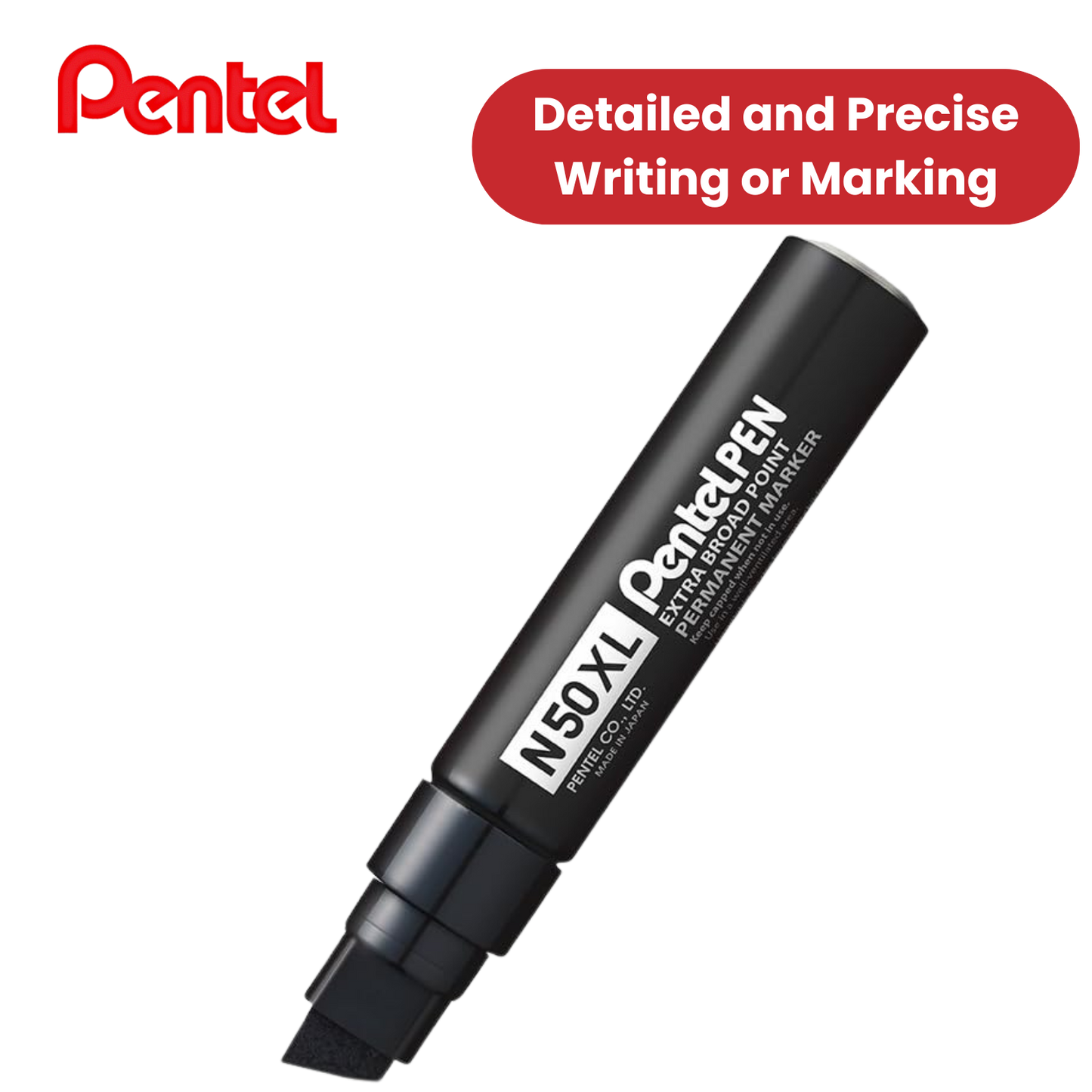 PENTEL  N50XL PERMANENT MARKER BLACK - Single Pen