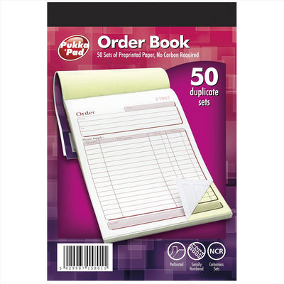 Order Book Paper Duplicate NCR Receipt Book Carbonless Order Pad for Office