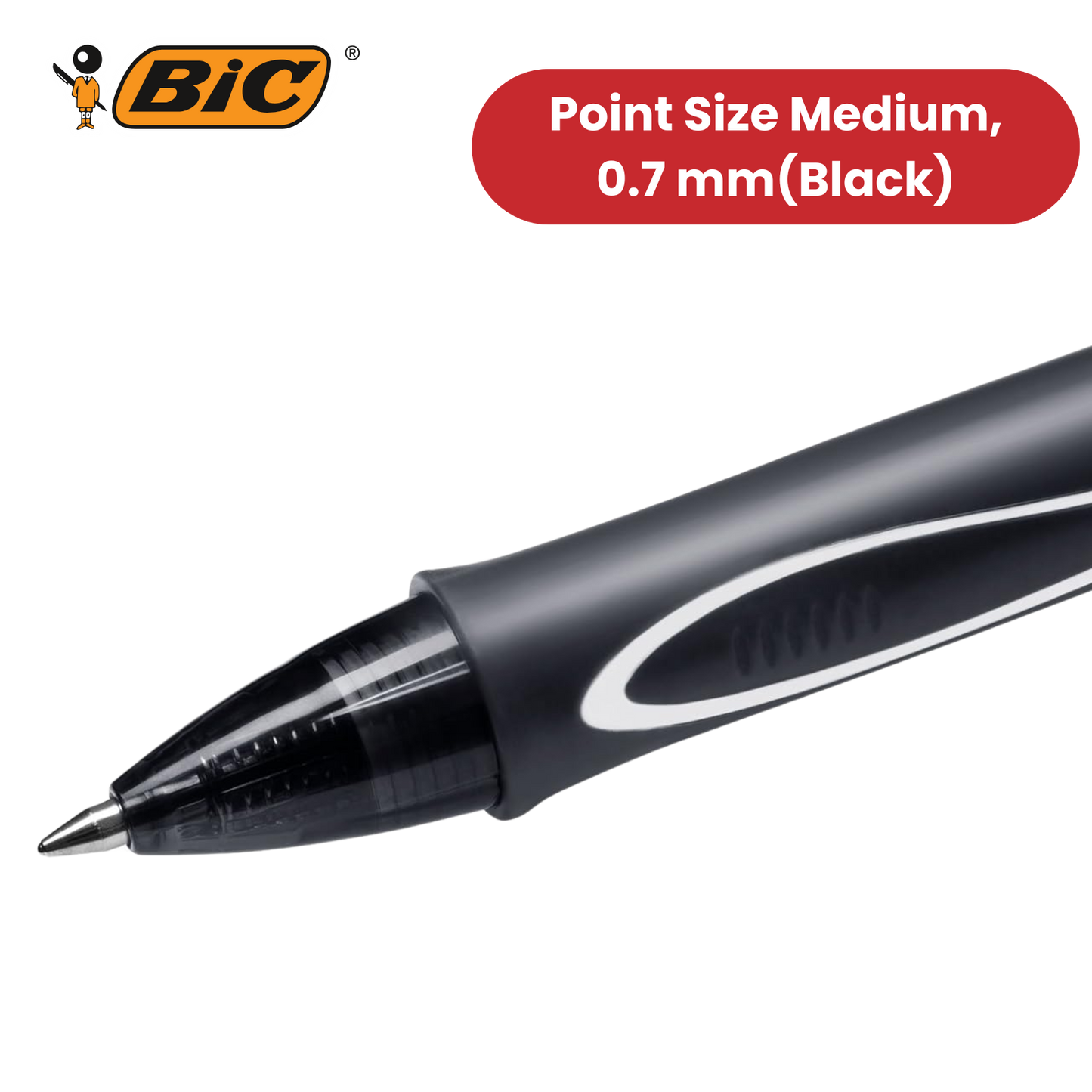 BIC Gelocity Quick Dry Gel Pens Black Ink Medium Point