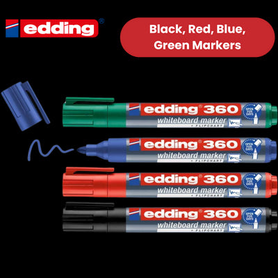 Edding 360 Drywipe Marker Assorted Pack of 4 - 1 to 5 Packs