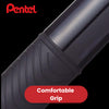 PENTEL ENERGEL RET GEL ROLLER 1.0MM BLK - Pack of 12