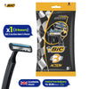 BIC 3 Action Mens Razor 8 Pack Disposable Shavers for Smooth Shave