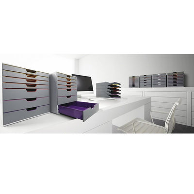 Durable VARICOLOR 10 Drawer Unit, Desktop Drawer Set with 10 Colour Coded Draws, Ideal for Storing Documents and Paper Work
