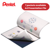 PENTEL RECY A4 PRES FILE 7PKT BLACK - Pack of 5