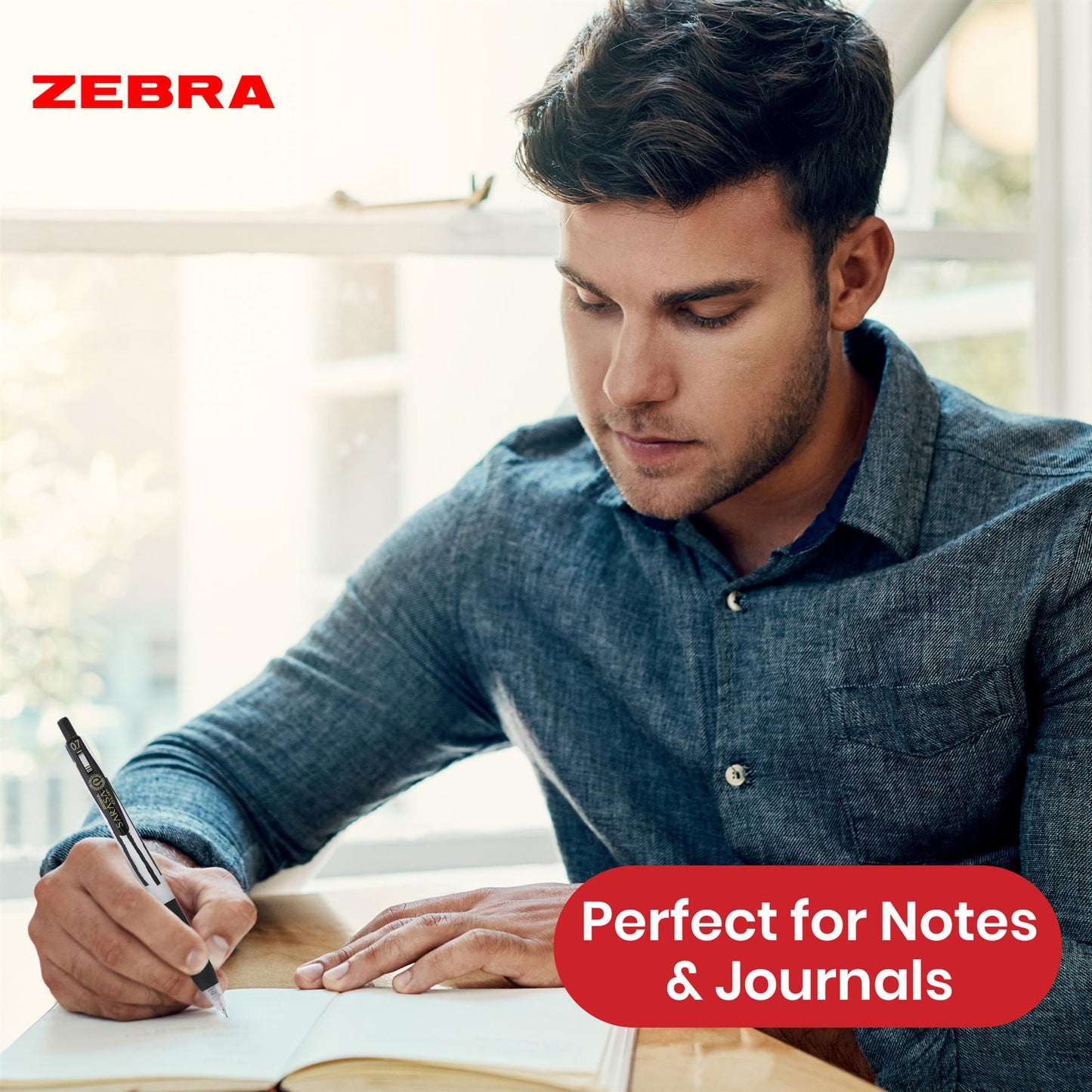 Zebra Gel BallPoint Plastic 0.7mm Fine Tip Retractable Pen, Quick Dry Pens for Schools (Pack of 5)