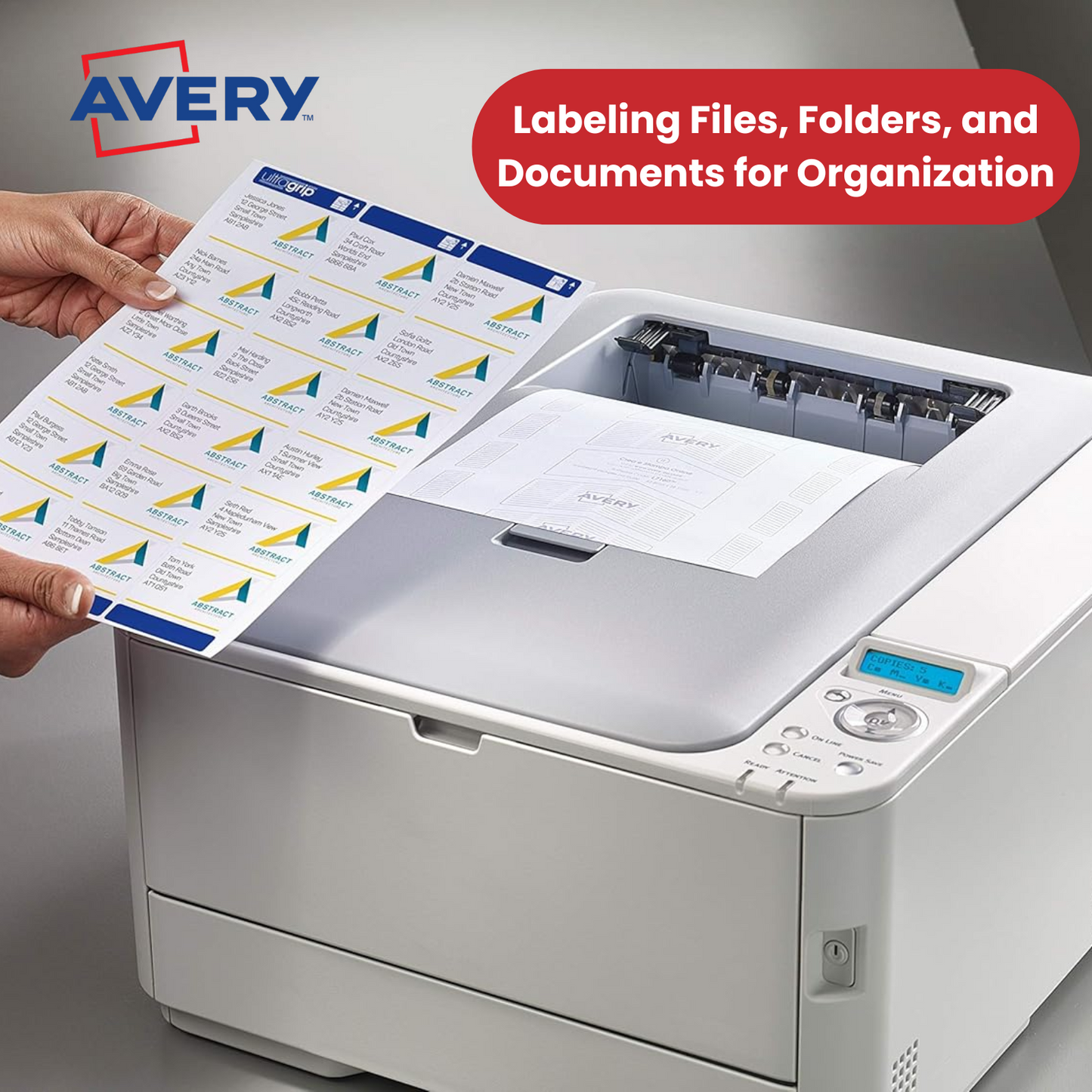 Avery L7161-40 Address Labels,720 Per Sheet, 63.5 x 46.6 mm, Permanent - 1 to 5