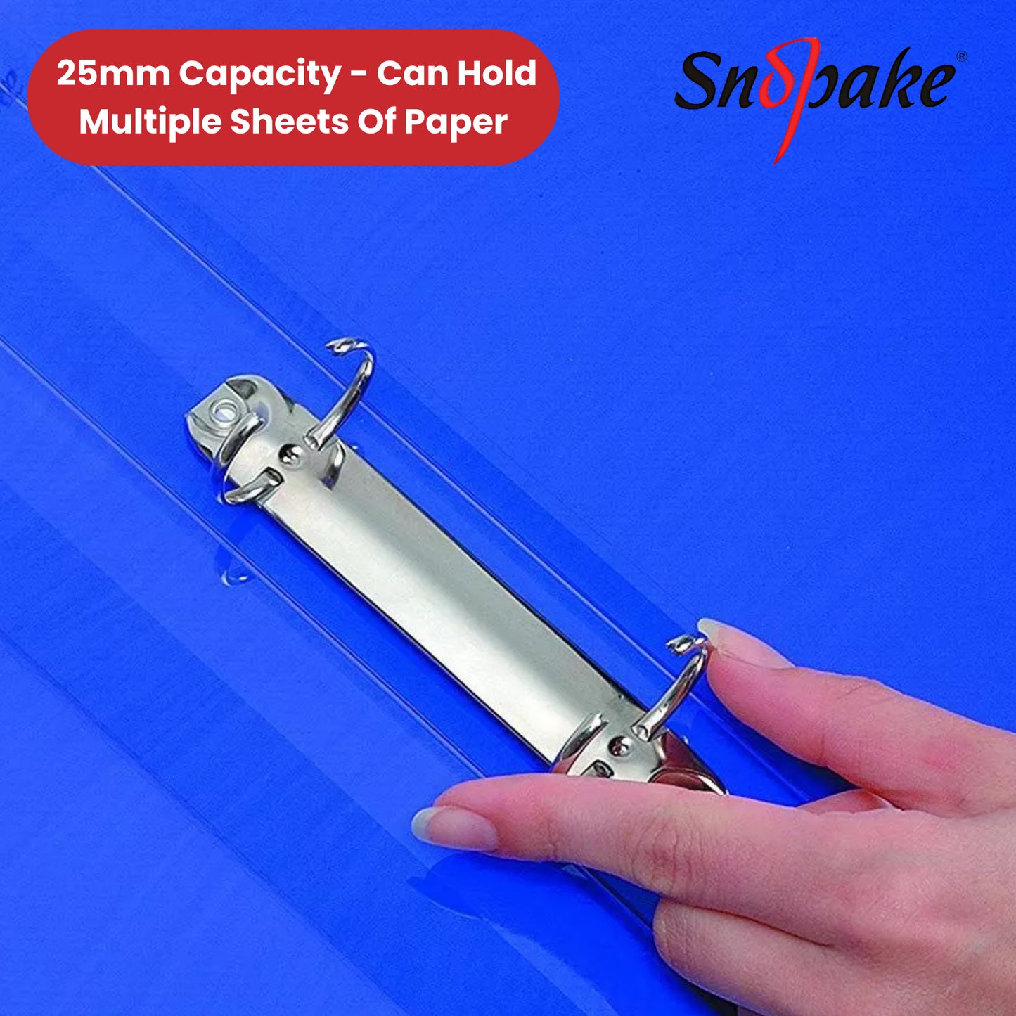 Snopake 2-Ring 25mm A4 Electra Binders Assorted Colors, Durable & Stylish x10