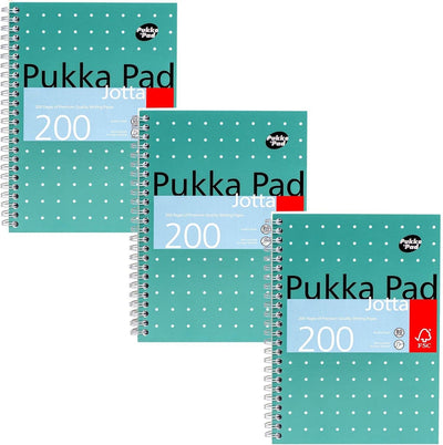 PUKKA WHITE A5 WIREBOUND PADS 200 page 80gsm (RULED/MARGIN) - PACK OF 6