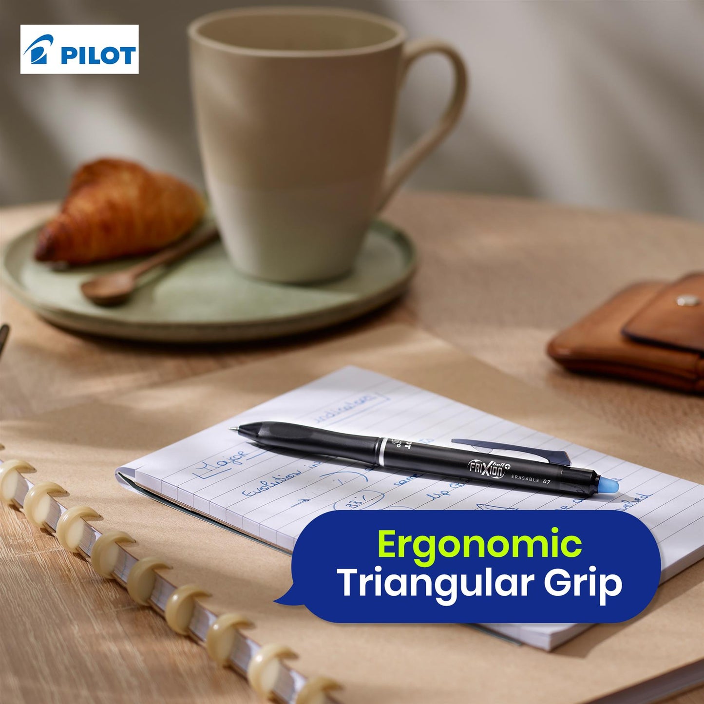 Pilot Frixion Ball Plus Blue Erasable Pens 0.7mm Pack of 3 Pens & 3 Ink Refills