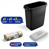 DURABIN 60L Black Bin Set and Grey Lid and 25x 110L Recycled Bin Bags
