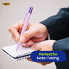 BIC 4-Colour Pastel Pens Pack of 6 Retractable Medium Points for Office School Home