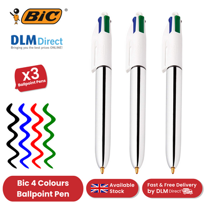 BIC 4 Colour Shine - Pack of 3