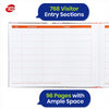 Pukka Pad A4 Visitor Log Book Black 96 Pages Floral Hardcover Sign In Book for Office or School