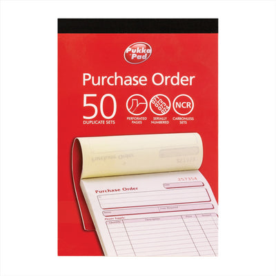 Pukka Pad Purchase Order Book  Pack of 5 Duplicate NCR Record Book Carbonless Order Pads for Small Business & Office