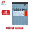 Pukka Pad A5 Writing Pad 160 Perforated Tear-Out Sheets Notepads, 80GSM Lined Notebook for Work
