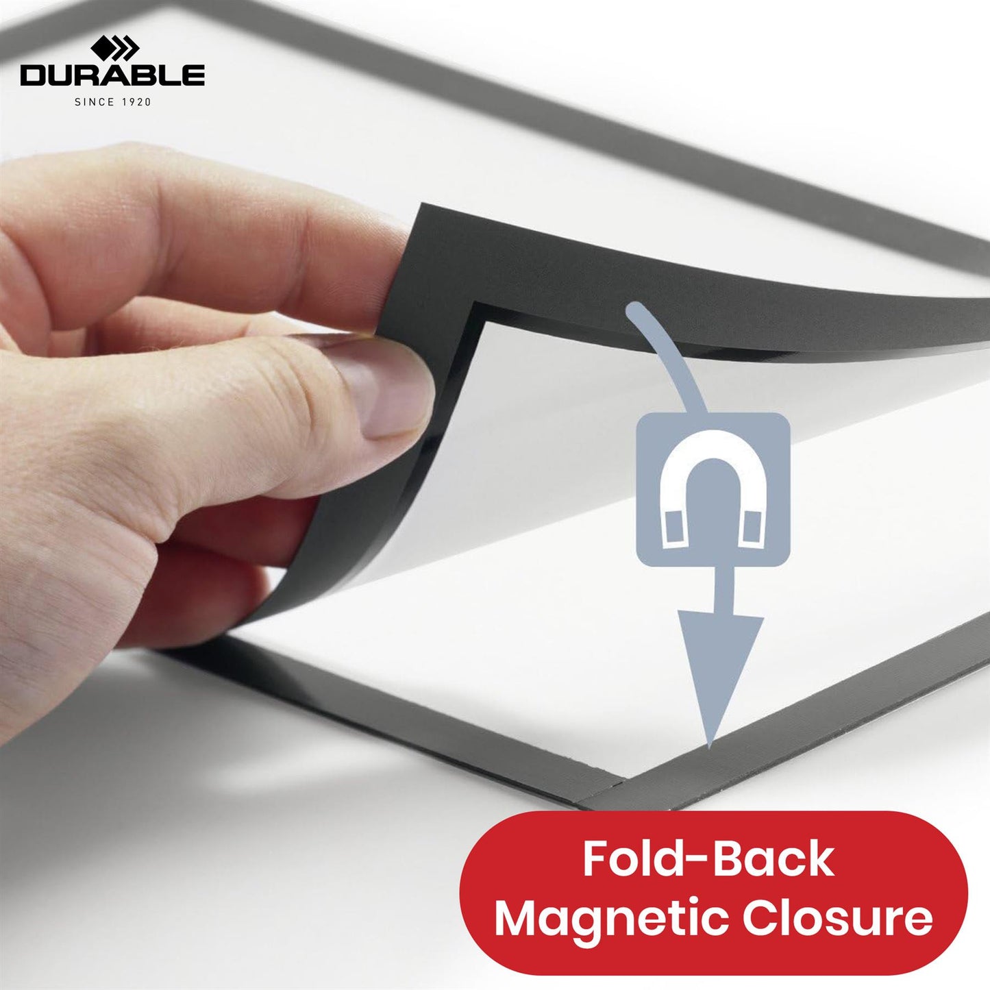 Durable Magnetic Frame 2 Pcs Metal Display Holders, Black A3 Wall Mount Holders for Posters
