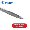 Pilot G-207 Retractable Gel Rollerball 0.7 mm Tip (Single Pen) - Metallic Silver