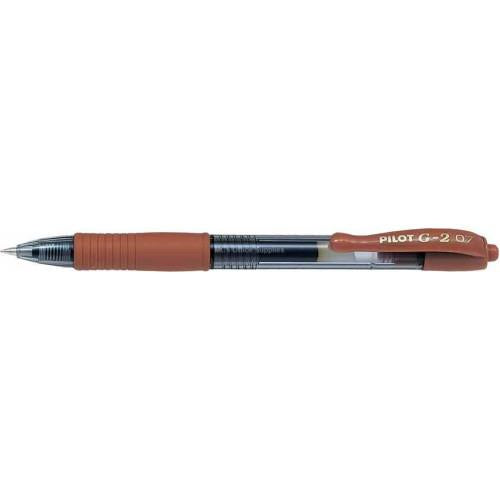 Pilot G-207 Retractable Gel Rollerball Medium Caramel - Pack of 6