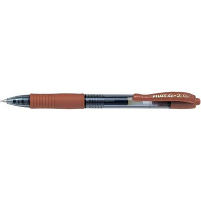 Pilot G-207 Retractable Gel Rollerball Medium Caramel - Pack of 6