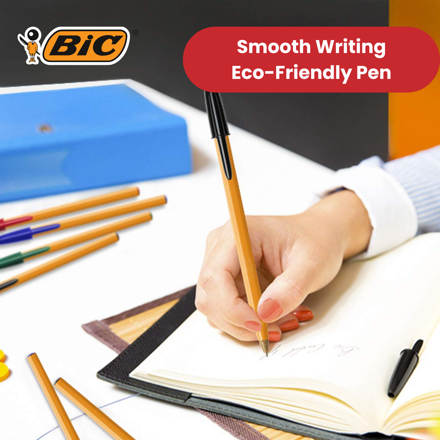 Bic Orange Ball Pen Fine Green PK20 1 to 5 Packs