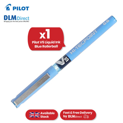 Pilot V5 Liquid Ink Rollerball Fine Value Pack Blue Single Pen - 1 to 36 Packs