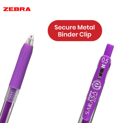 Ballpoint Fine Point Sarasa Clip Purple  Gel Ink Biro Retractable Pen for Home Office