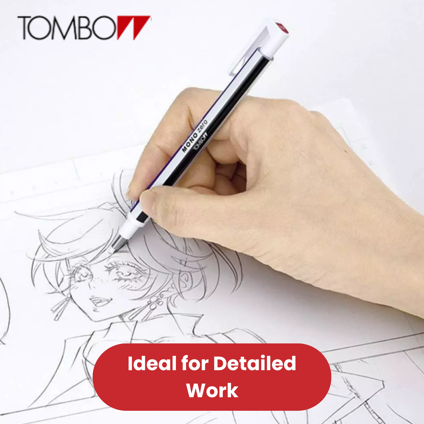 Tombow Mono Zero Eraser 2.3mm Tip Precision Erasing for Artists & Professionals