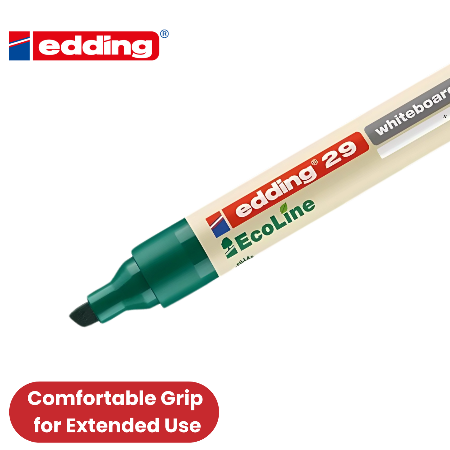 Edding 29 Ecoline Whiteboard EcoFriendly Multiple Markers Chisel Tip 1-5mm Green