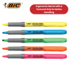 Bic brite liner Grip (1.6 to 3.3 mm) Chisel Tip Highlighter Pen Assorted (1 x Pack of 5 Highlighter Pens) - 1 to 5 Packs