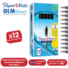 PAPERMATE FLEXGRIP ULTRA BALLPEN MEDIUM BLACK Pack of 12