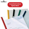 Durable A4 Clear Report Covers & Spine Bars, 10 Pack - Plastic Filing, Assorted Colours