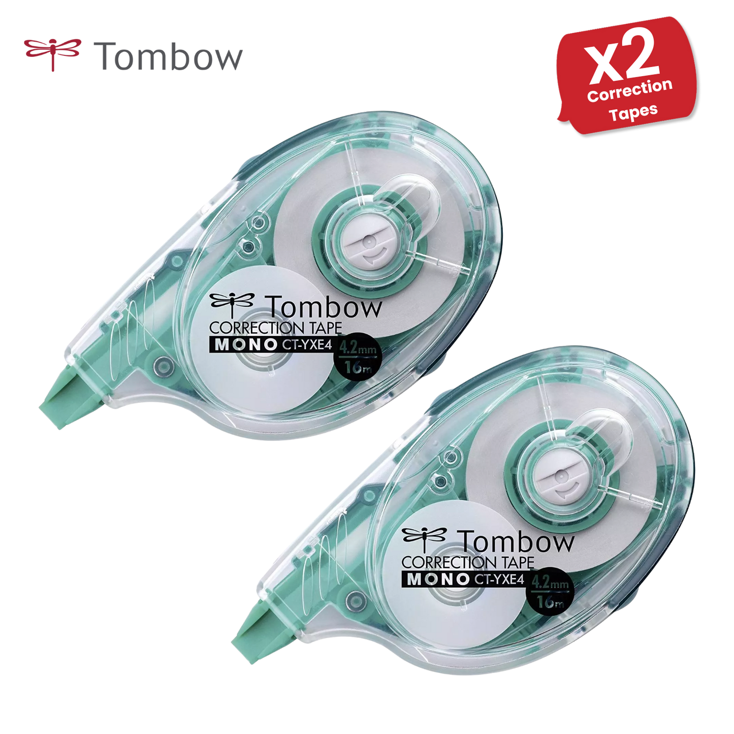 Tombow Correction tape MONO YXE4 4.2mm x 16m refillable Pack of 1 - 1 to 36 Packs
