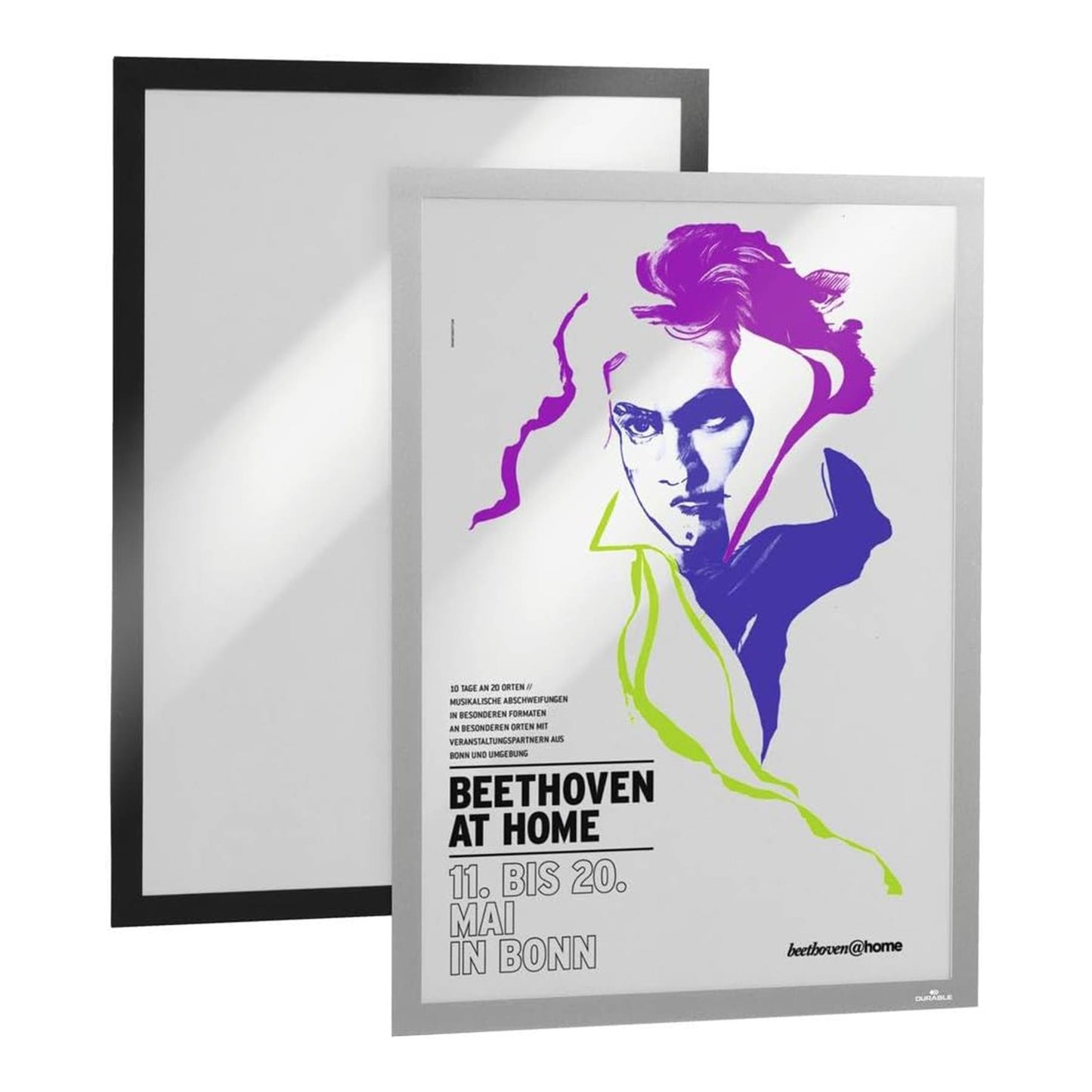 Durable DURAFRAME A2 Self-Adhesive Magnetic Poster Frame Black