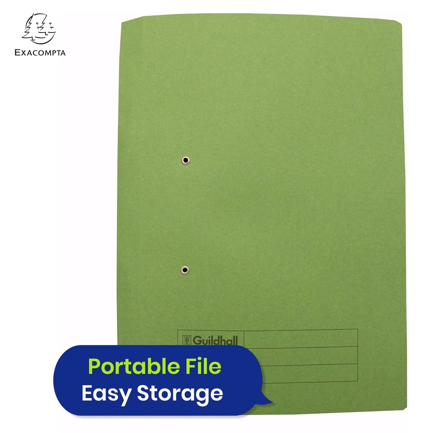 Exacompta Guildhall Spring Manilla Transfer File, 285gsm Blue Angel Certified Folder, Pack of 25