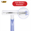 Bic Twin Lady Sensitive Razors - Easy Glide Travel Razor, Sensitive Skin Razors for Women