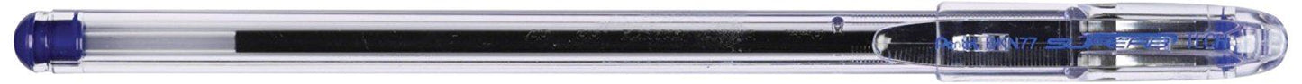 Pentel Superb Ballpoint Pen 0.7mm Tip 0.25mm Line Blue - Pack of 12