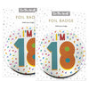 Silver 18th Birthday Badge 8.5cm Age Badge for Party Outfit and Celebrations