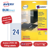 Avery L7170-25 (134 x 11mm) Filing Labels White (Pack of 600 Labels) - 1 to 5