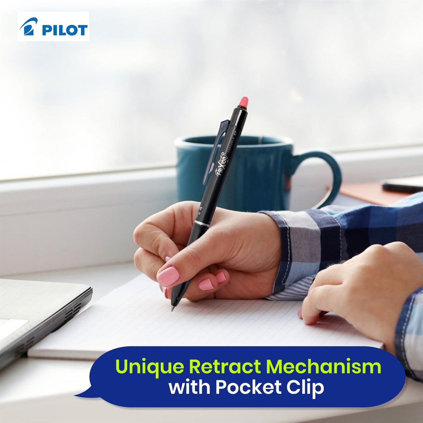 Pilot Frixion Ball Plus Red Erasable Pen 0.7mm Smooth Writing Ink