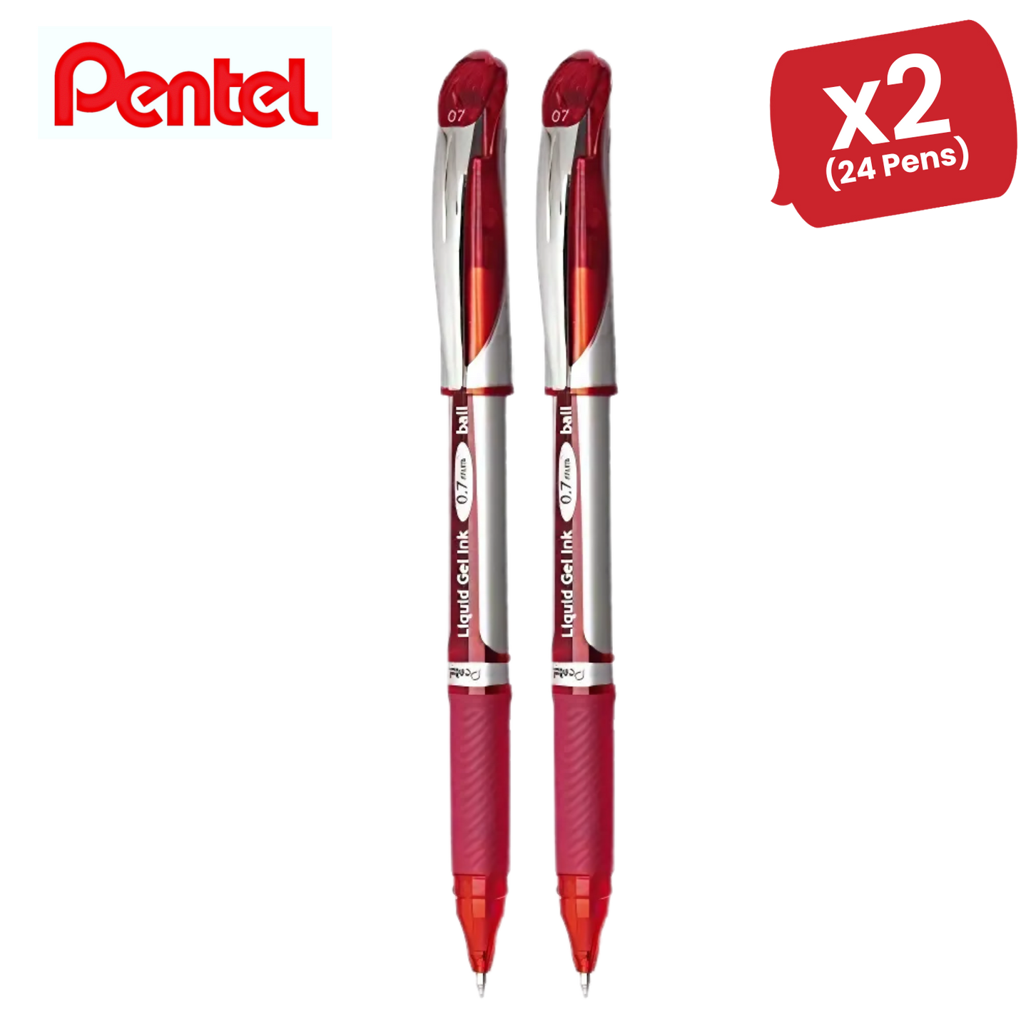 Retractable EnerGel rollerball pen ideal for everyday use. Quick drying, smooth flowing EnerGel ink, suitable for right or left-handed writers. Reduces smudging on hands and paper. Transparent barrel for easy view of remaining ink. Soft latex-free grip –