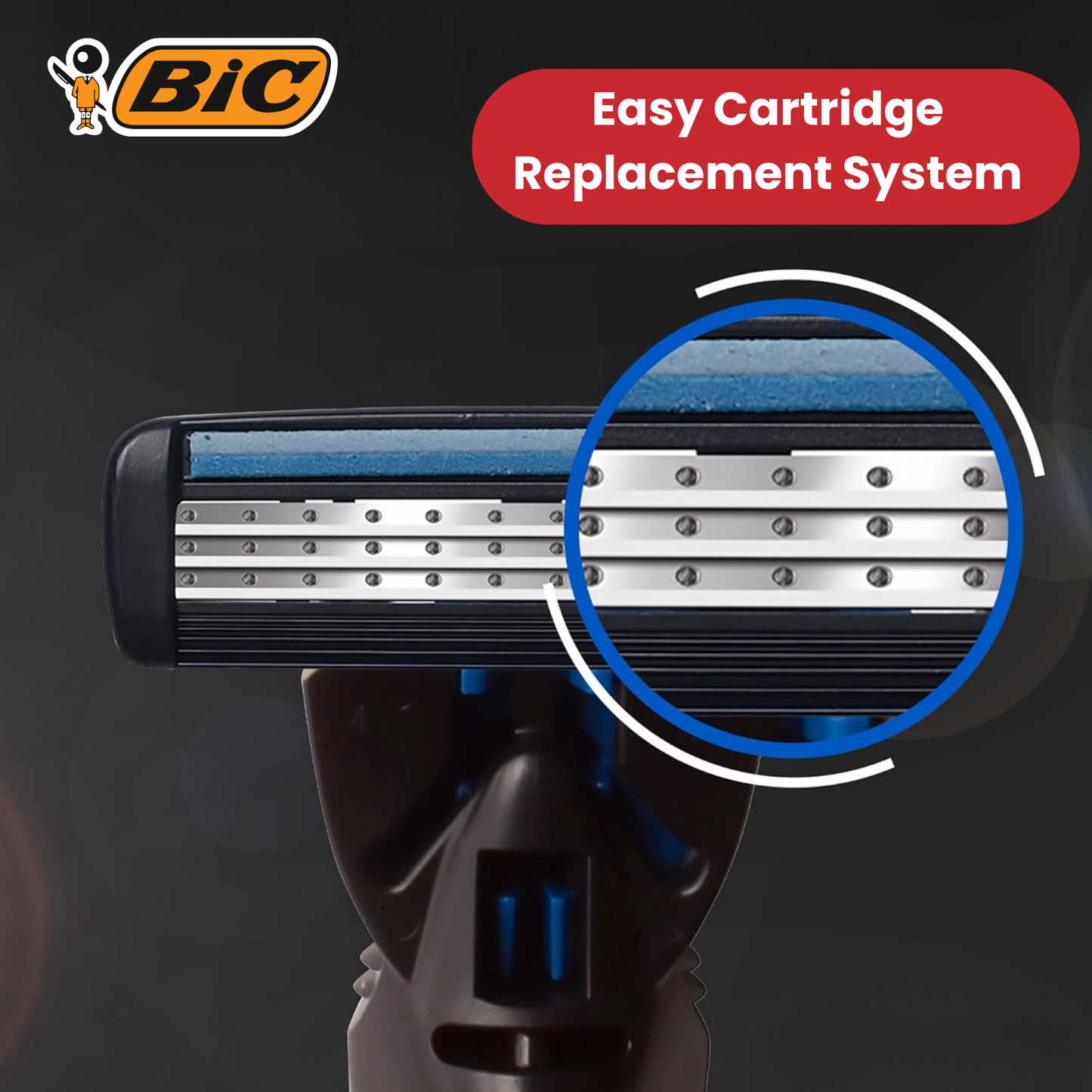 BIC Hybrid 3 Flex Refillable Men's Razor - 1 Handle + 10 Blades Pack