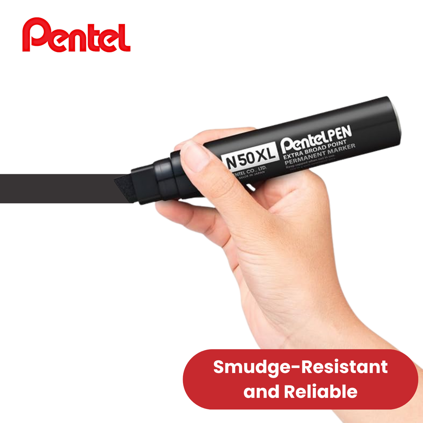 PENTEL  N50XL PERMANENT MARKER BLACK - Single Pen