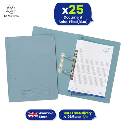 Exacompta Guildhall Spring Manilla Transfer File, 285gsm Blue Angel Certified Folder, Pack of 25