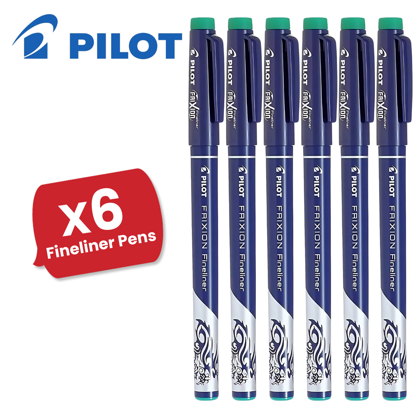 Pilot Frixion Fineliner Felt Pen Erasable Smooth Writing Multi Pens - Green