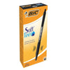 BIC Soft Feel Ballpoint Pens Black Pack of 12 Medium Tip Retractable Grip Pens