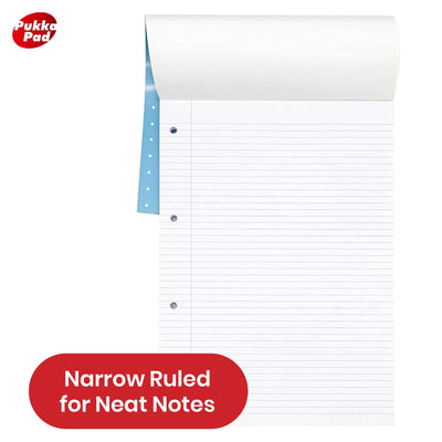 Pukka Pad A4 Refill Pad 160 Pages Metallic Notebook, 80GSM Perforated Paper Writing Pads for Work
